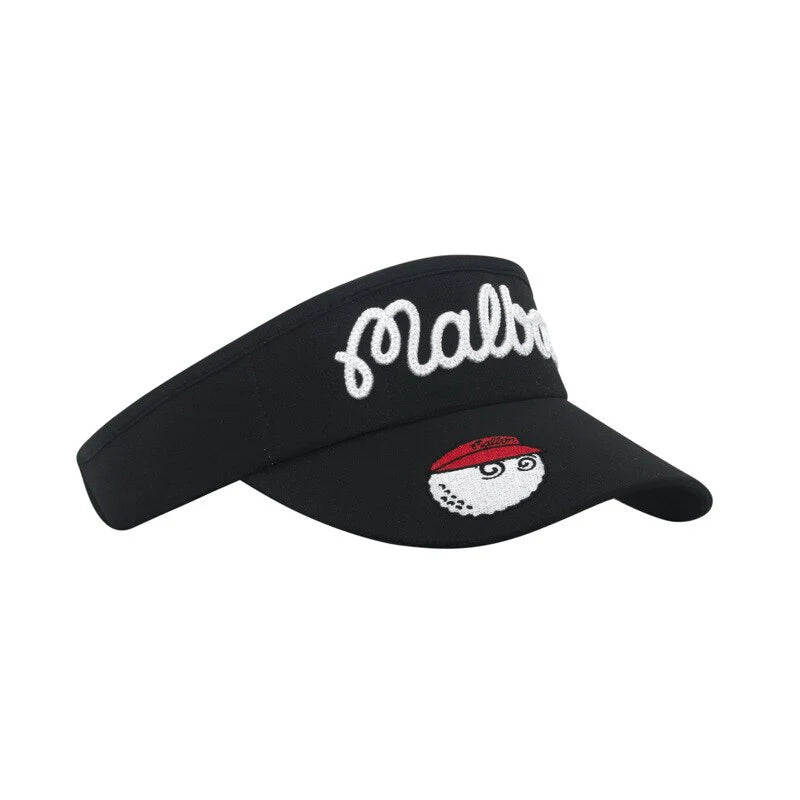 South Korea Malbon Golf Cap Quick-Drying Fabric Sunshade No Top Hat Sports Sun Hat Fisherman Hat Empty Top Hat