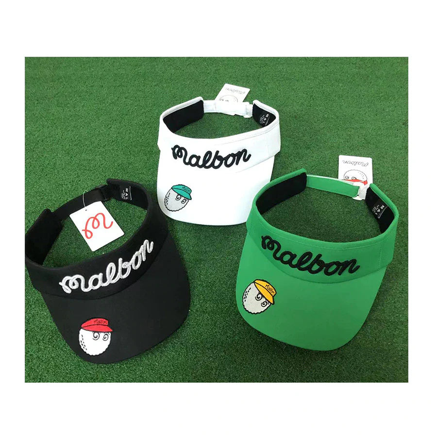 South Korea Malbon Golf Cap Quick-Drying Fabric Sunshade No Top Hat Sports Sun Hat Fisherman Hat Empty Top Hat