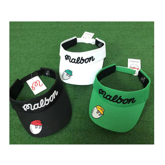 South Korea Malbon Golf Cap Quick-Drying Fabric Sunshade No Top Hat Sports Sun Hat Fisherman Hat Empty Top Hat